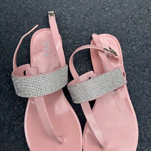 Chic Pink Rhinestone Sandals - Picture 2 of 3